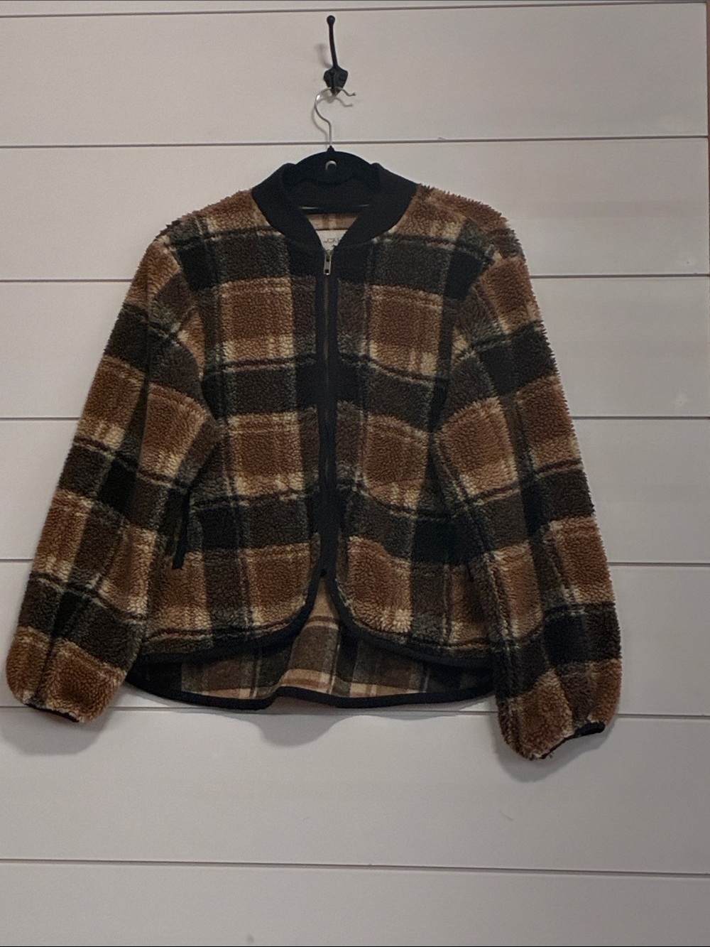 THE GREAT Sherpa Bomber Jacket Size 0 - Picture 8 of 11